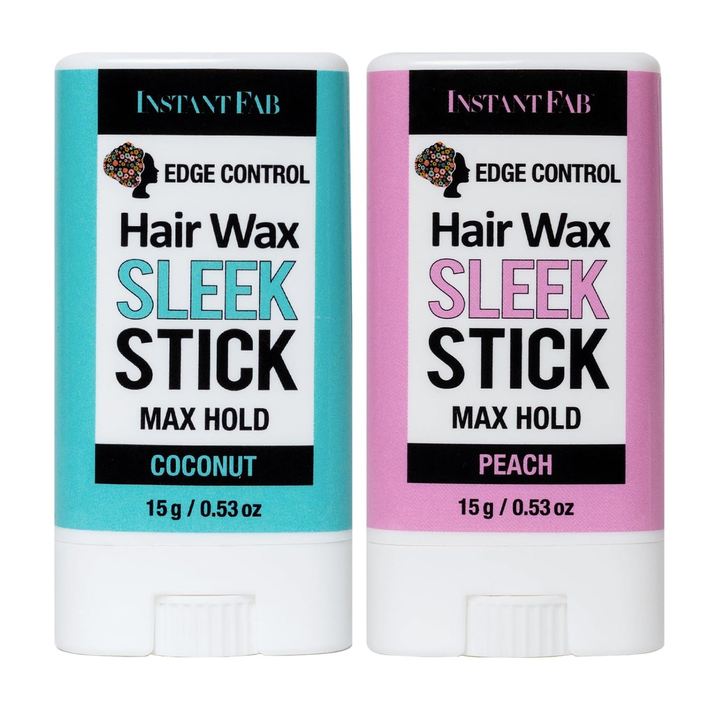 STUDIO LIMITED Edge Control Hair Wax Sleek Max Hold Styling Pomade, Non-greasy Coconut Scented Hair Wax (Coconut & Peach) Beauty & Personal Care STUDIO LIMITED