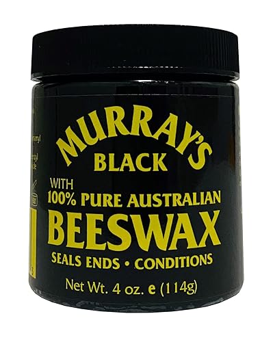 Murrays Black Beeswax 3.5 Ounce Jar (103ml) (3 Pack) Beauty & Personal Care Murray's