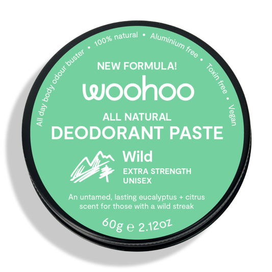 Woohoo Deodorant Paste Wild (Extra Strength Unisex) Tin 60g Beauty and Personal Care Woohoo Body