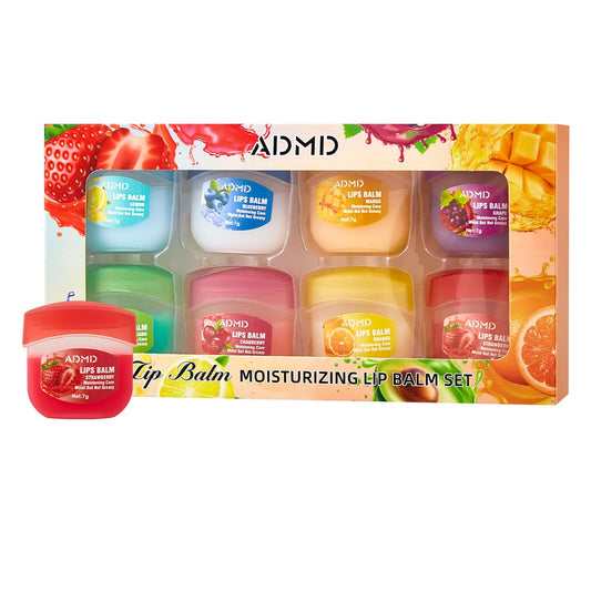 8-Pack Fruit Flavor Lip Balm Set, Mini Lip Mask for Daily Moisture & Overnight Care Helps Soothe Dry Lips Beauty & Personal Care ADMD