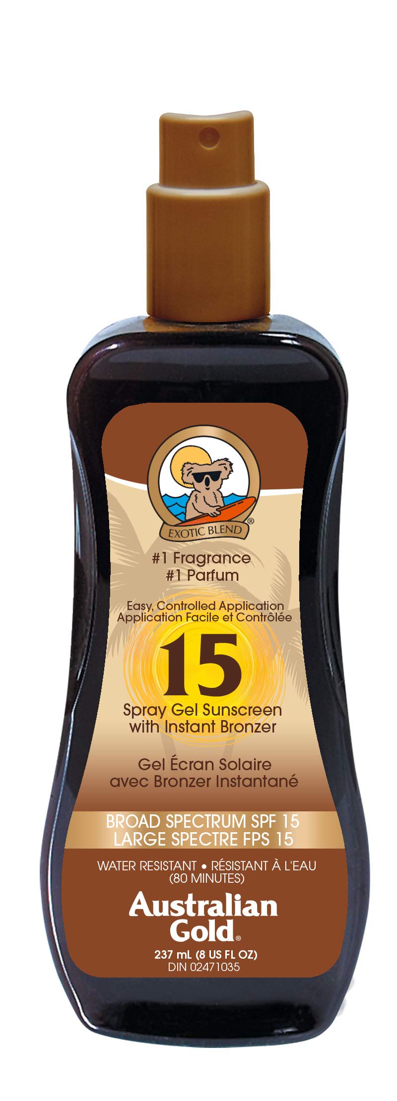 Australian Gold Exotic Blend Spray Gel Sunscreen with Instant Bronzer SPF 15-8 fl oz Beauty & Personal Care Australian Gold