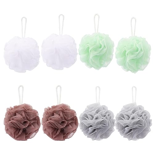 8 Small Mesh Pouf Bath Sponge - Mesh Loofah Body Exfoliating Shower Ball Shower Sponge Beauty & Personal Care Tbestmax