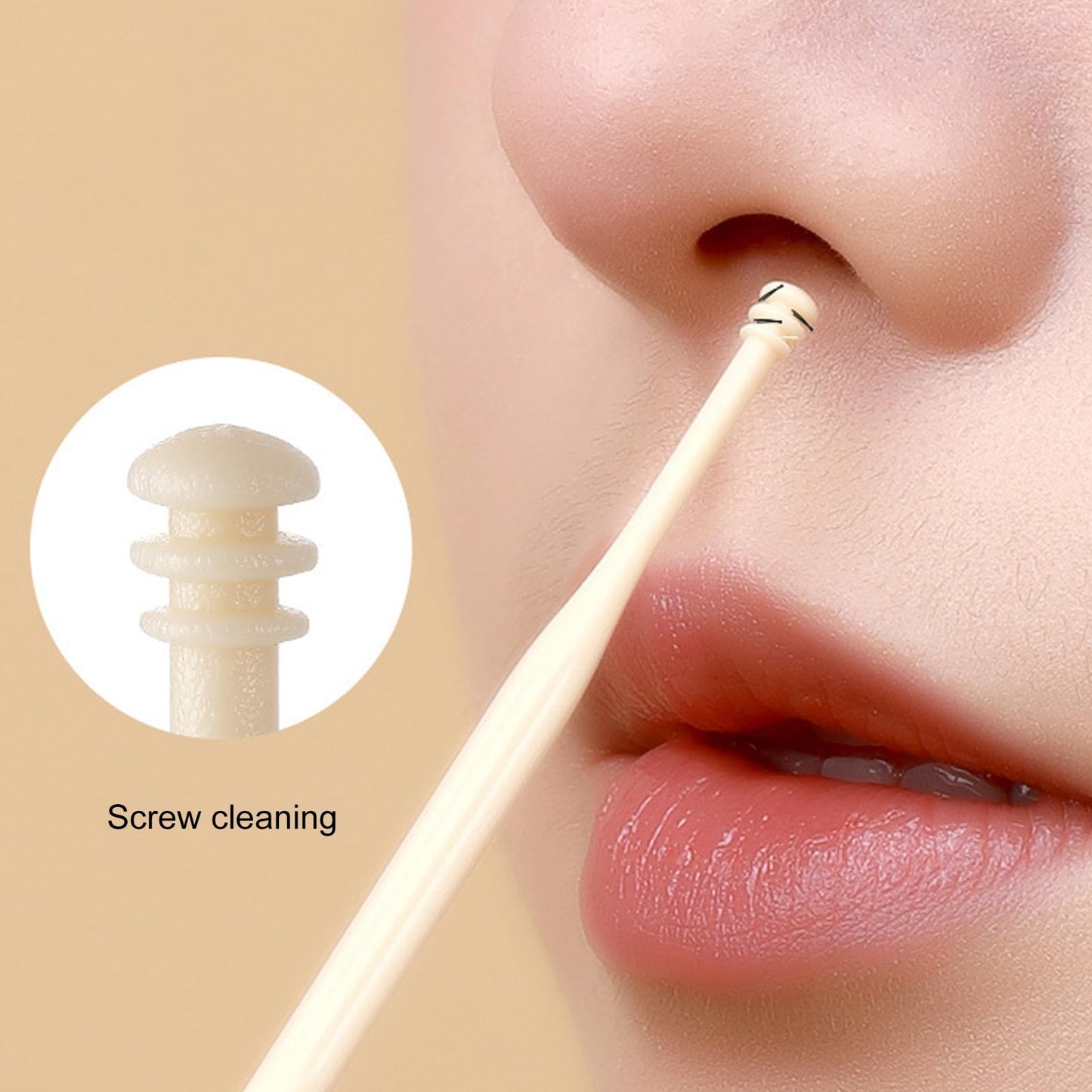 1Pc/3Pcs Nose Hair Trimmer Compact Size Painless Double-Sided No Battery Required User-Friendly Professional Rotary Manual Nose Hair Cutter for Women Beauty and Personal Care NEREIDS NET
