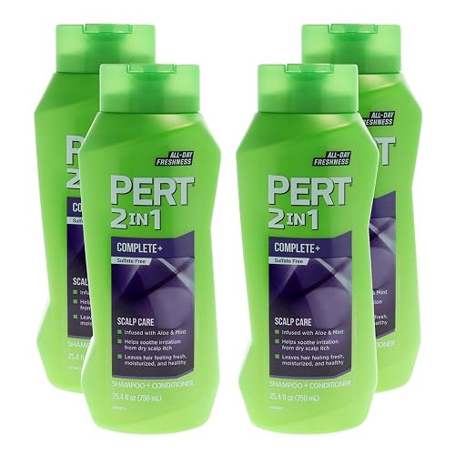 PERT 2 in 1 Complete Plus Scalp Care Shampoo and Conditioner - Itchy Scalp Treatment - Sulfate Free Shampoo and Conditioner for Healthy Hair - 4 pc Beauty & Personal Care Pert