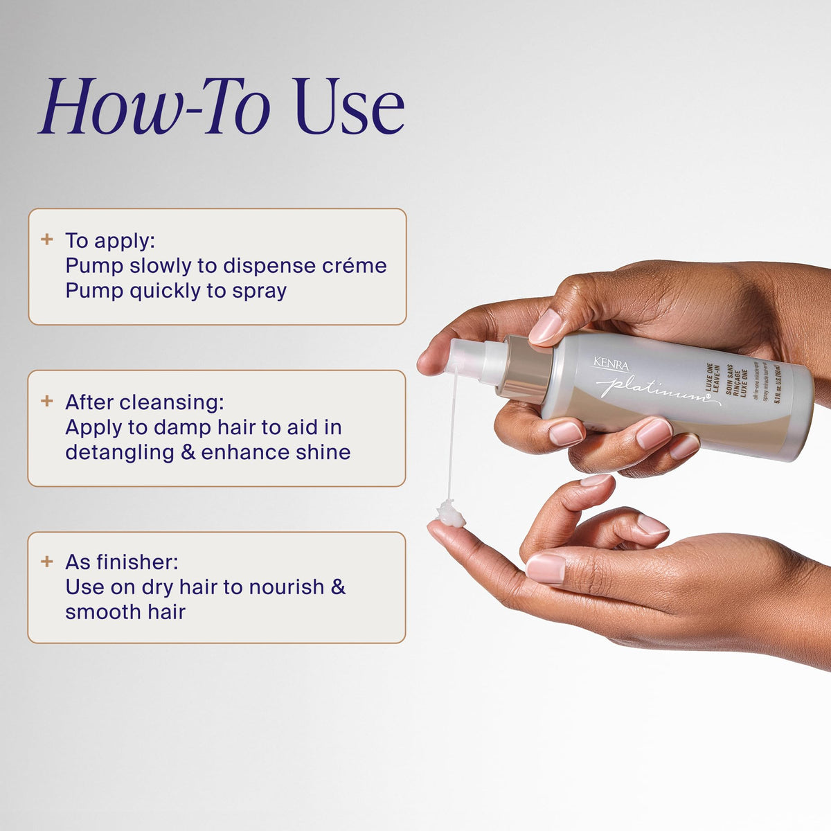 Kenra Professional Platinum Luxe One Leave-In | All-In One Miracle Spray | Hydrates, Smooths and Softens | Controls Frizz & Resists Humidity | Heat