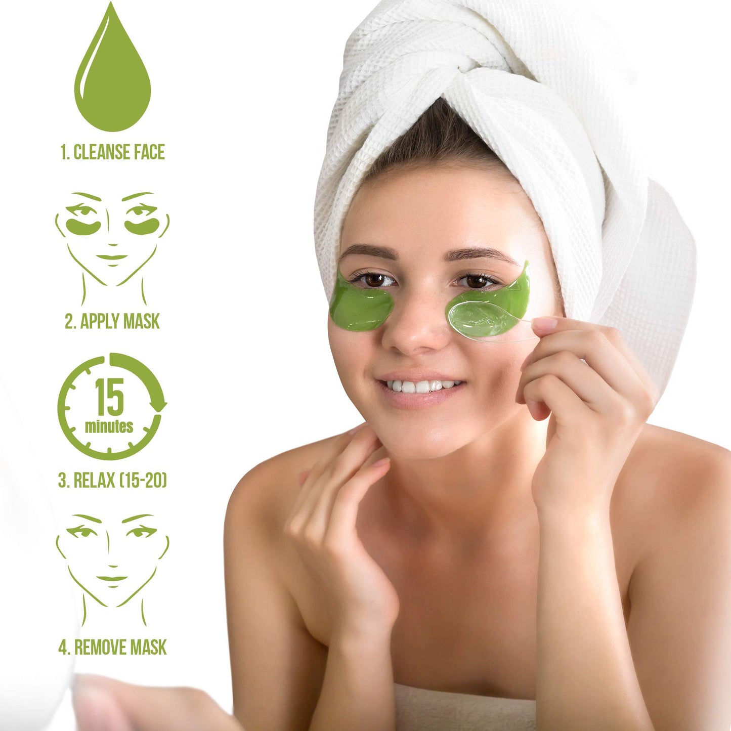 Aloe Vera Eye Treatment Mask (30 Pairs) Reduces Puffiness, Wrinkles, Puffy and Bags Under Eyes, Lightens Dark Circles, Undereye Patches Moisturizes Beauty & Personal Care My Alle Care