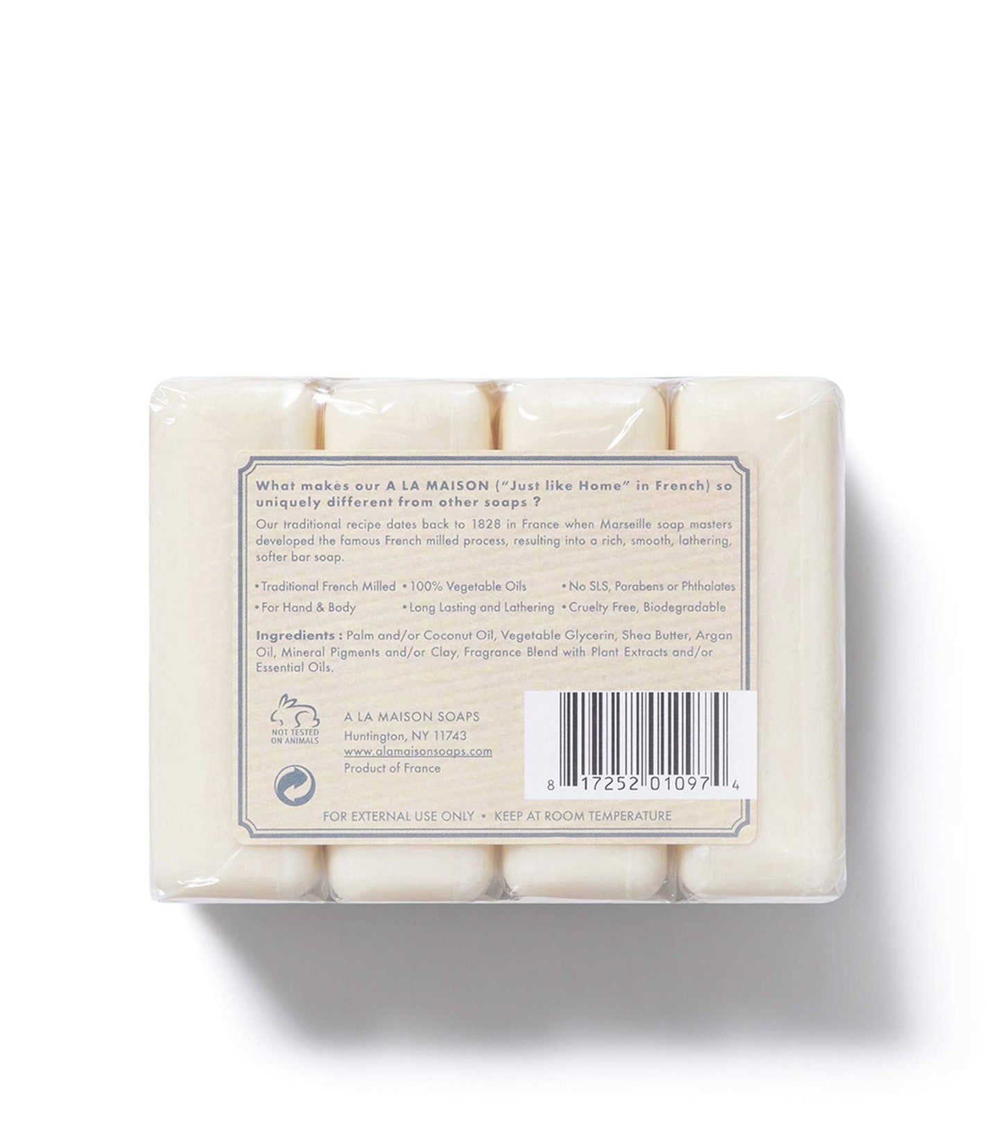 A LA MAISON Fresh Sea Salt Bar Soap - Triple French Milled Natural Moisturizing Hand Soap Bar (12 Bars of Soap, 3.5 oz) Beauty & Personal Care A LA MAISON
