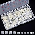 Square Nail Tips Half Cover 500Pcs Clear Acrylic Nails French Short False Nails with Box (Natural) Beauty & Personal Care Ohlove