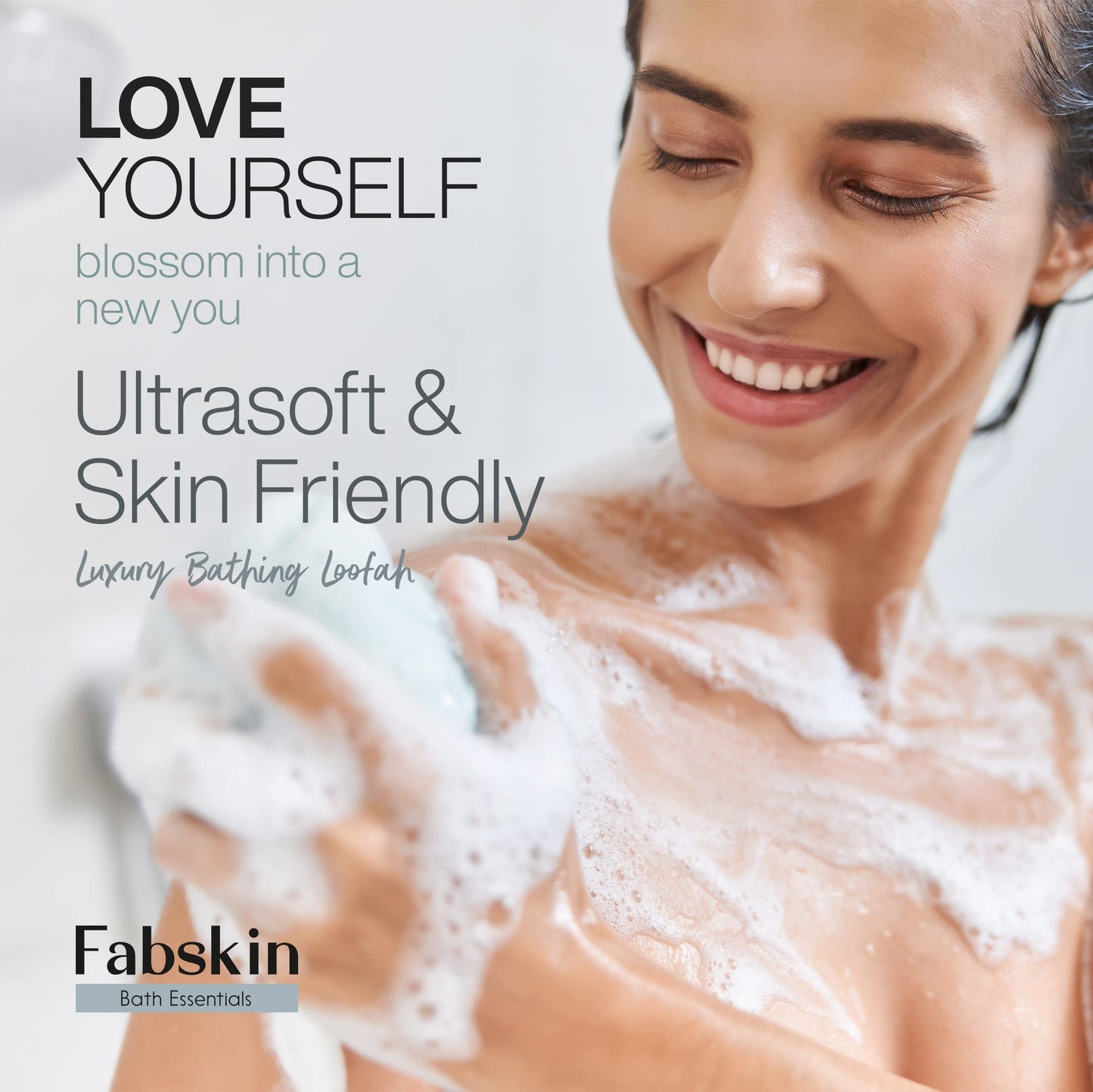FABSKIN Loofah for Bathing & Scalp Massager Shampoo Brush Combo For Men & Women - Black Beauty and Personal Care FABSKIN