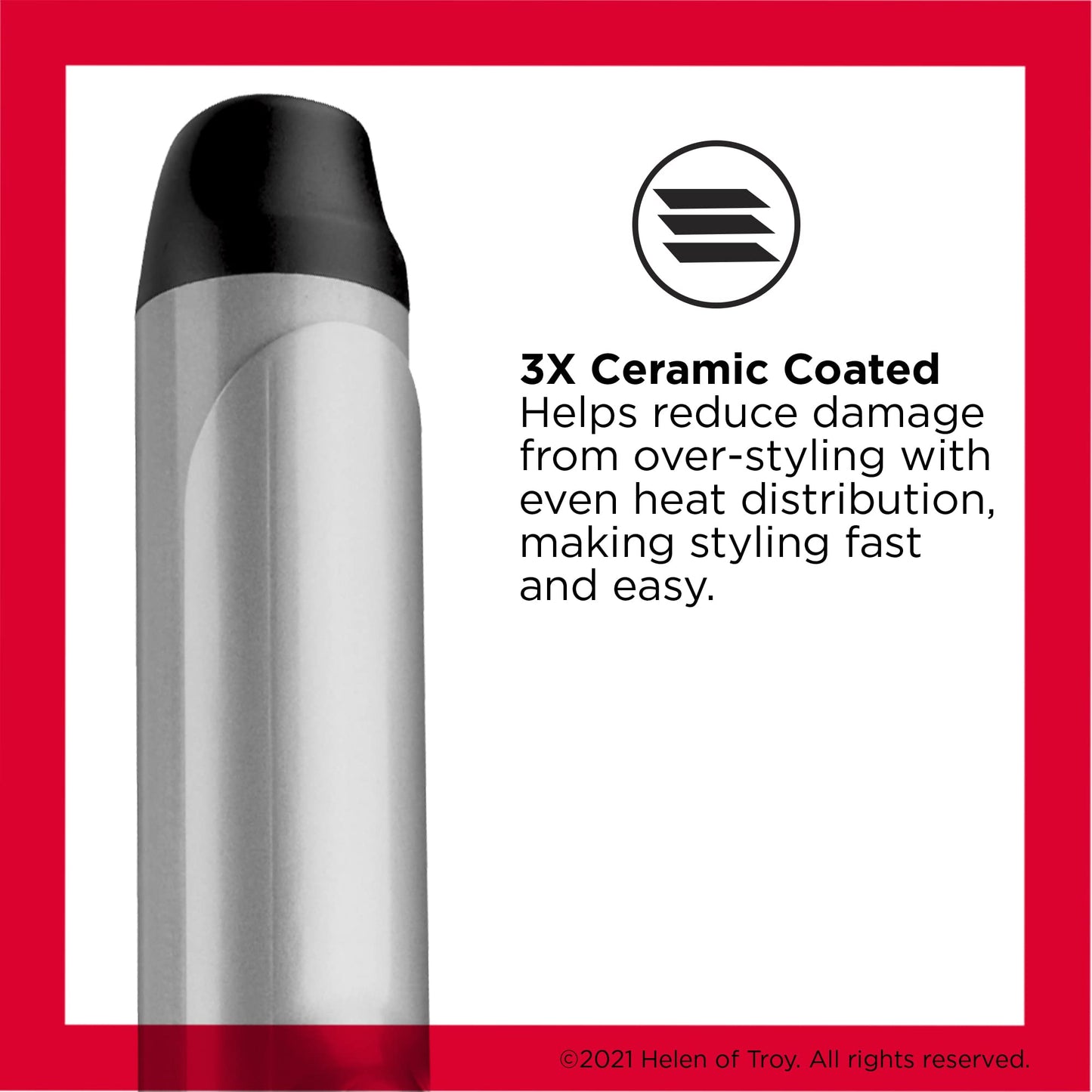 Revlon Perfect Heat Triple Ceramic Curling Iron | For Silky Smooth Loose Curls (1-1/2 in) Beauty & Personal Care REVLON