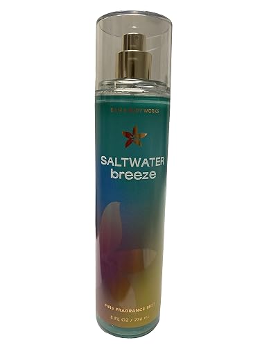 Bath and Body Works Saltwater Breeze Fine Fragrance Mist 8 Fluid Ounce (2022 Limited Edition) Beauty & Personal Care Bath & Body Works