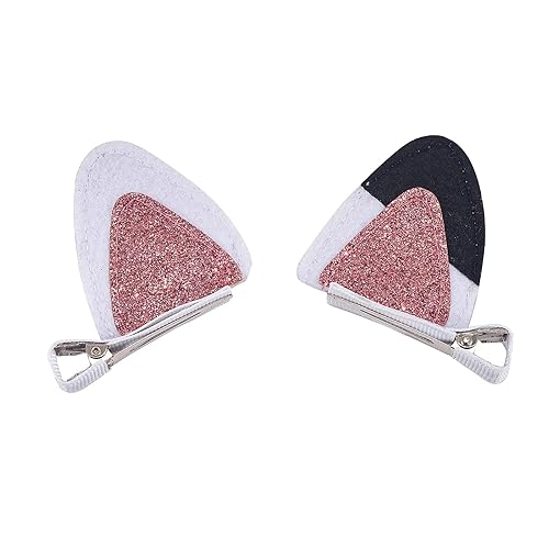 2 Pcs Cat Ears Hair Clips for Girls Cute Glitter Cat Ear Hair Pins Animal Hair Pins Barrettes for Girls Sparkly Alligator Hair Clips for Baby Girls Beauty & Personal Care GFLPO