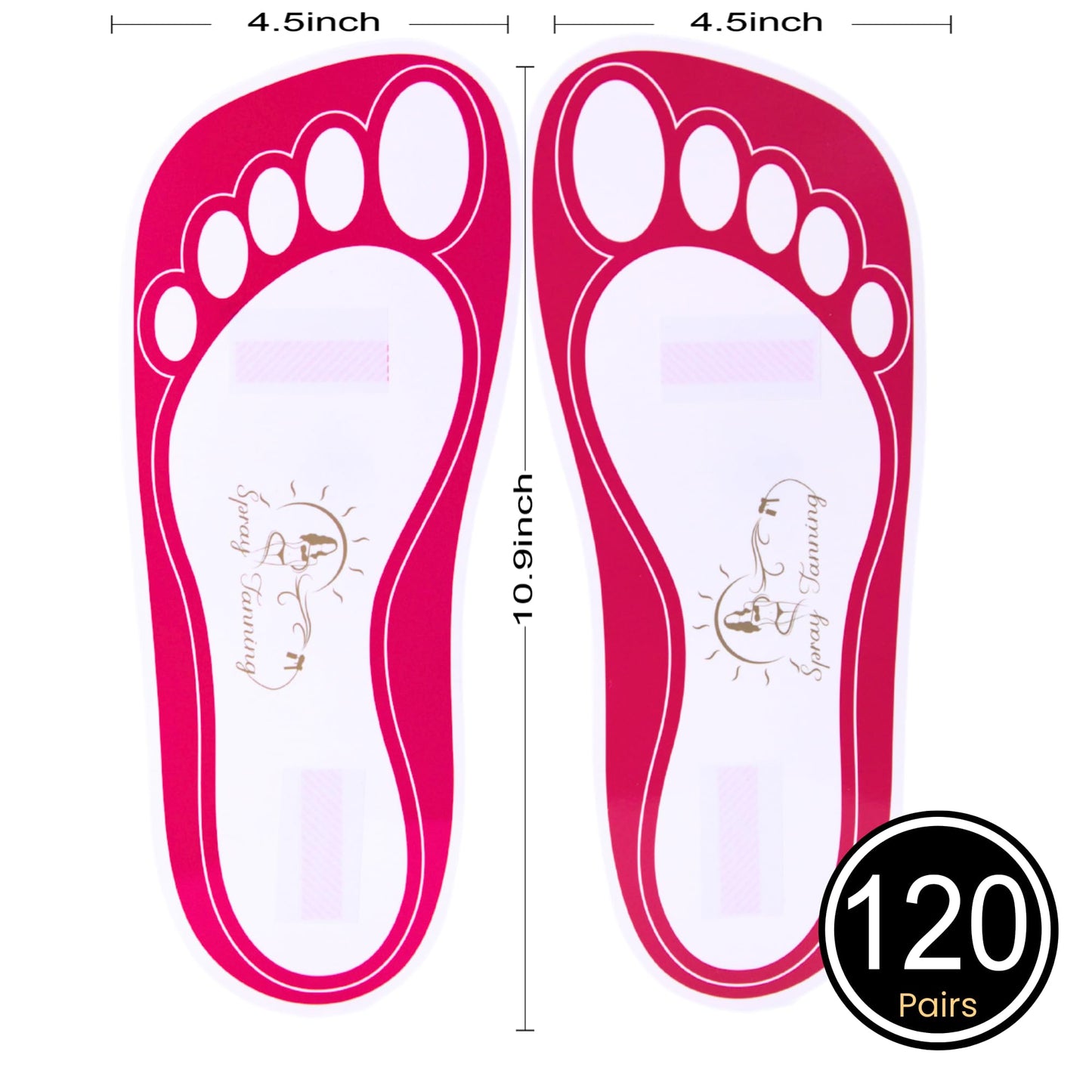 120 Pairs(240 Feets) Disposable Tanning Feet Pads Sunless Airbrush Spray Tent Protect Foot Shaped Spray Tan Sandals Beauty & Personal Care HeeStar