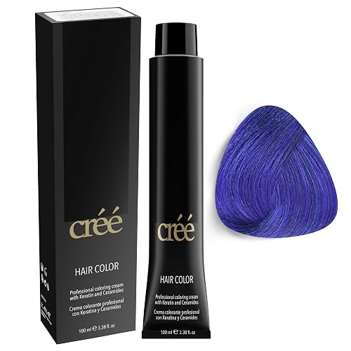 Cree Professional Blue - Permanent Hair Color - Long Lasting, Rich Vibrant - Gray Coverage 100ml - 3.4 fl.oz. Beauty & Personal Care Créé