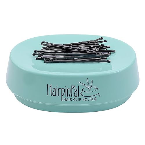 HairpinPal Magnetic Bobby Pin Holder - Easy Hair Clip and Pin Collector - Manage Hair Clips - Keeps Rooms Tidy - Sea Foam Teal - Made in the USA Beauty & Personal Care Blue Feather Products, Inc.
