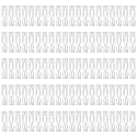 Lawie 100 Pack Bulk 2 Inch 5 CM Rectangle Square Snap Metal Hair Clips Barrettes Silver Hairpins Clips Thin Fine Bang Hair Holder Craft DIY Beauty & Personal Care Lawie
