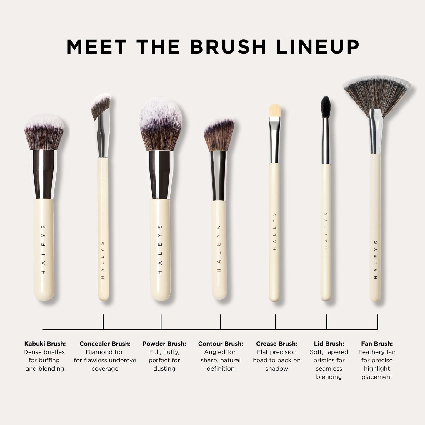 HALEYS Beauty Lid Brush, Medium, Flat & Tapered Eyeshadow Make Up Brush for Cream & Powder, Blending Tool for Eye Makeup, Makeup Brushes Essential Beauty & Personal Care HALEYS