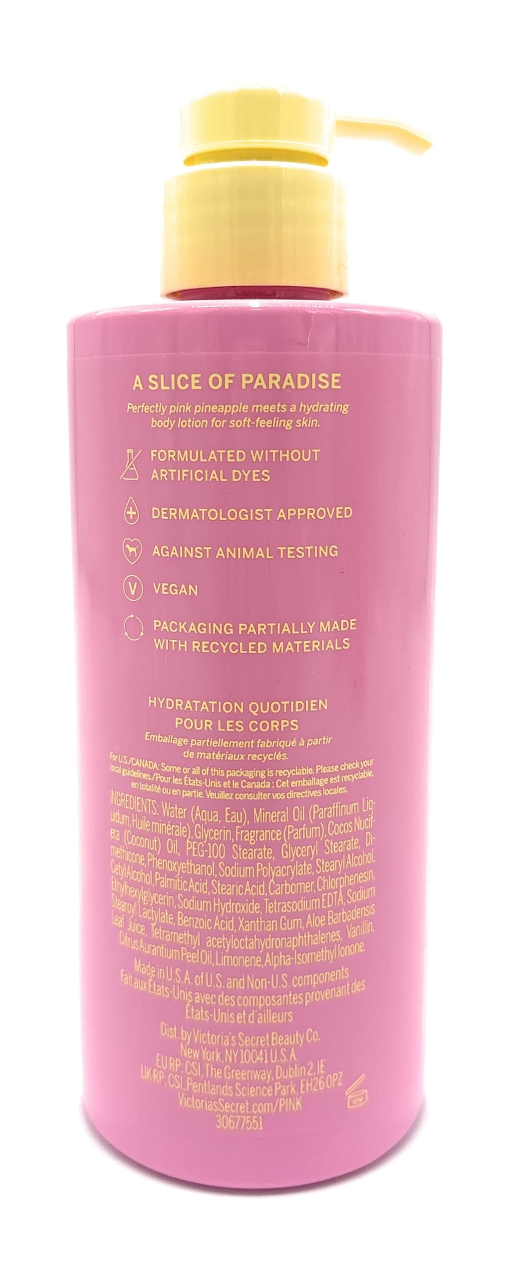 Victoria's Secret Pink Pineapple Body Lotion 12 fl oz Limited Edition Beauty & Personal Care Victoria's Secret
