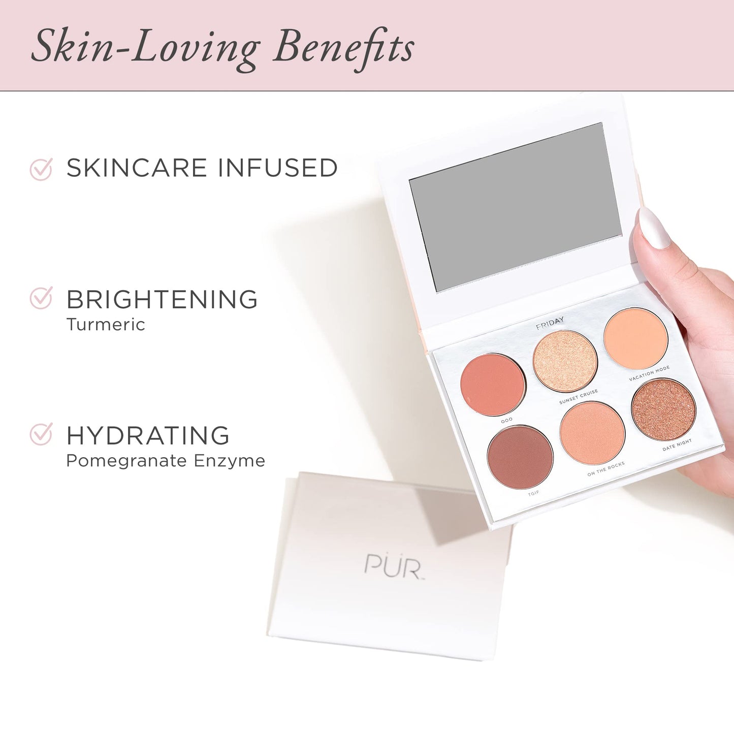 PÜR MINERALS On Point Eyeshadow Palette, Matte, Shimmer & Metallic Shades, Skincare-Infused Formula, Cruelty Free, Saturday Beauty & Personal Care PÜR MINERALS