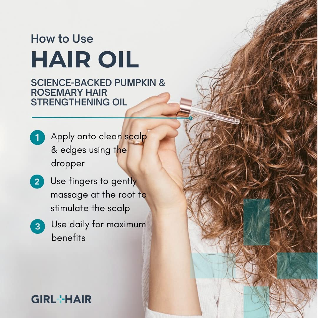 G+H Strengthening Oil | Promotes Thicker, Fuller Hair & Healthy Scalp | With Pumpkin & Rosemary for Healthy Hair | For All Hair Types (2 fl oz) Beauty & Personal Care GIRL+HAIR