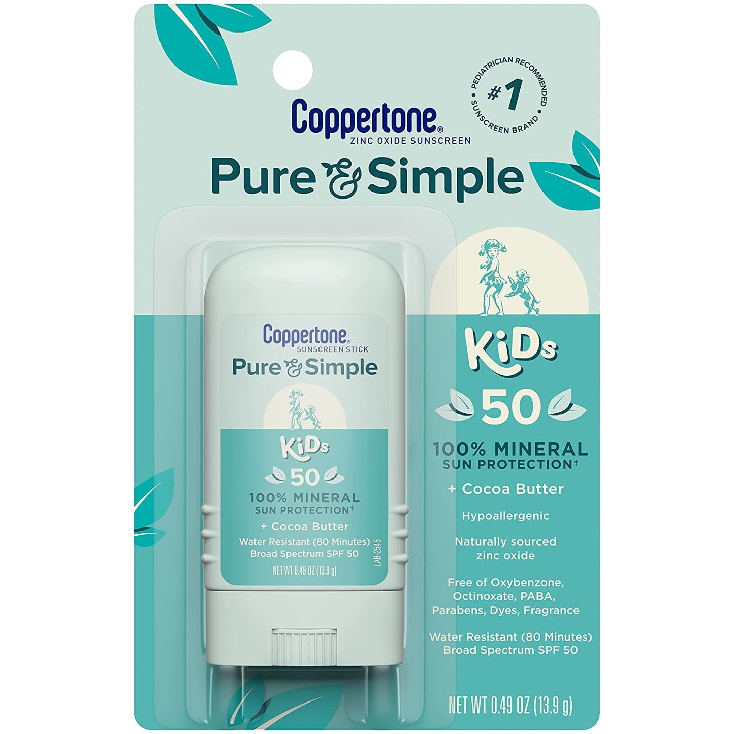 Coppertone Kids Sunscreen Stick Broad Spectrum SPF 50.46 Ounces Each (4) Beauty & Personal Care Coppertone