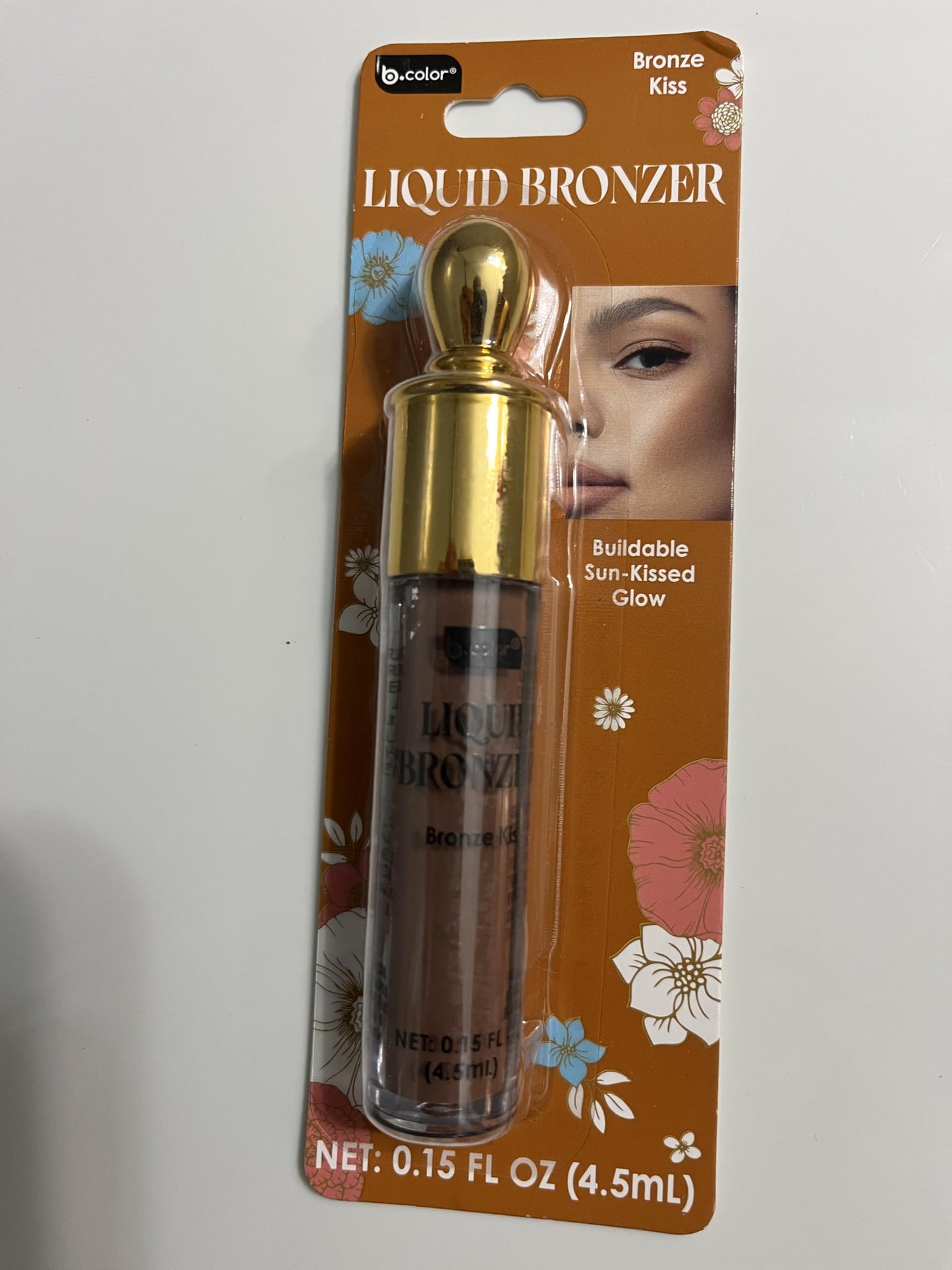 B.color Liquid Bronzer, Bronze Kiss, Buildable Sun-Kissed Glow, 0.15 FL OZ Beauty & Personal Care b-color