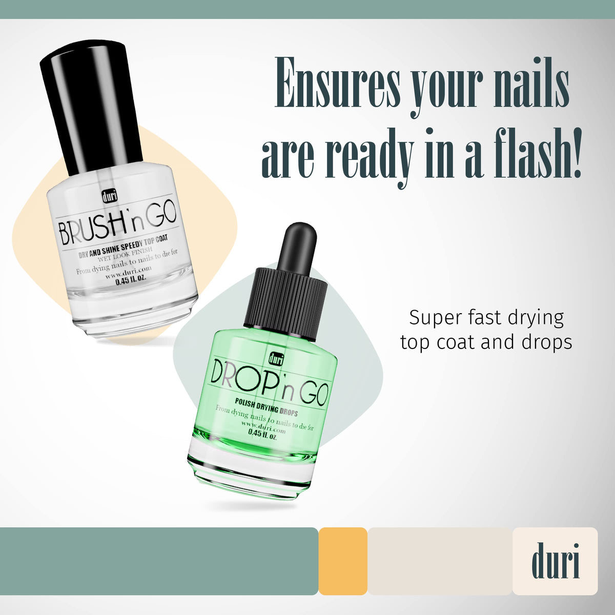 duri Brush'n Go Top Coat and Drop'n Go Drying Drops Beauty & Personal Care duri