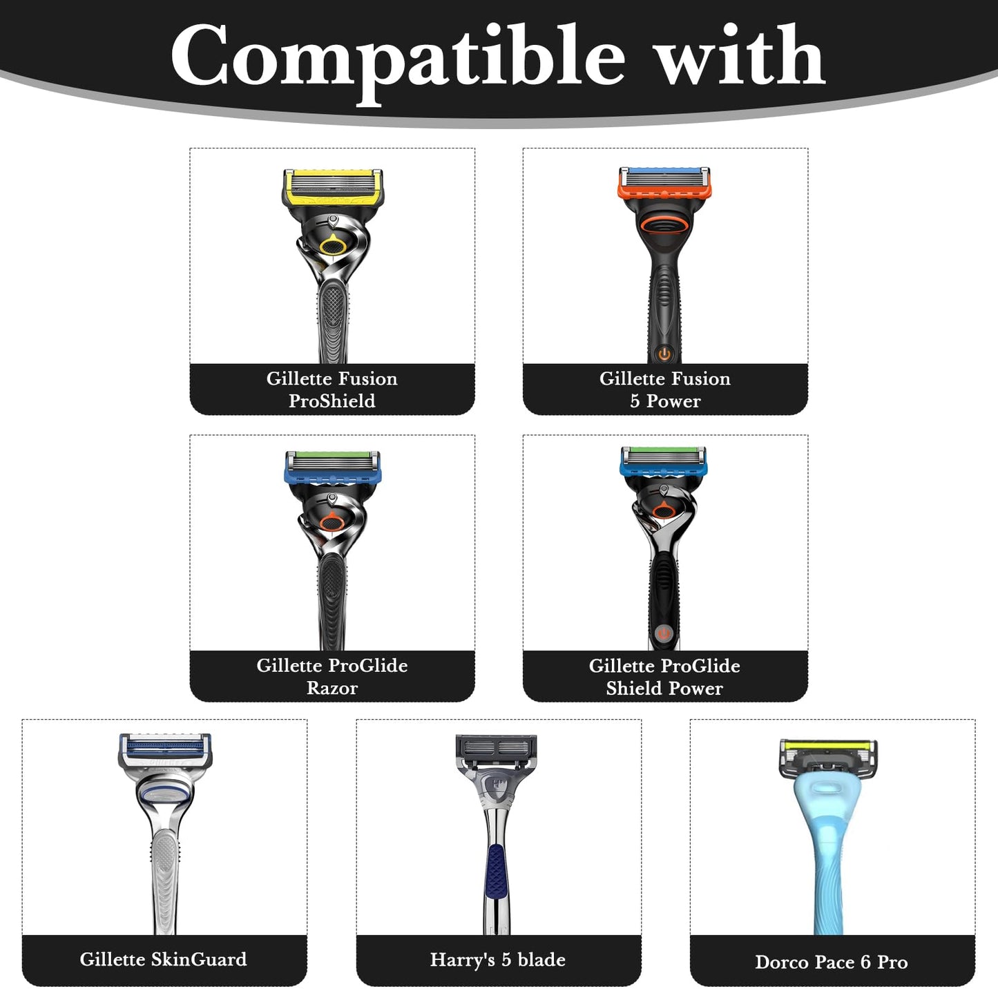 Linkidea Generic EVA Hard Shell Safety Razor Case, Shaving Accessories Storage, Men's Travel Shaver Bag Compatible with Gillette Fusion 5 Power, Mach Beauty and Personal Care Linkidea