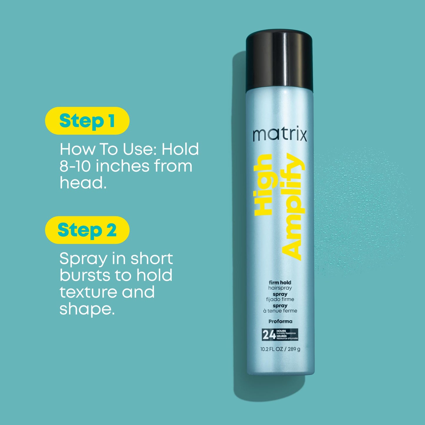 Matrix High Amplify ProForma Firm Hold Hairspray - Adds Intense Volume & Shine, For Fine Hair, Silicone-Free and Vegan, 24 Hour Humidity Resistance Beauty & Personal Care MATRIX