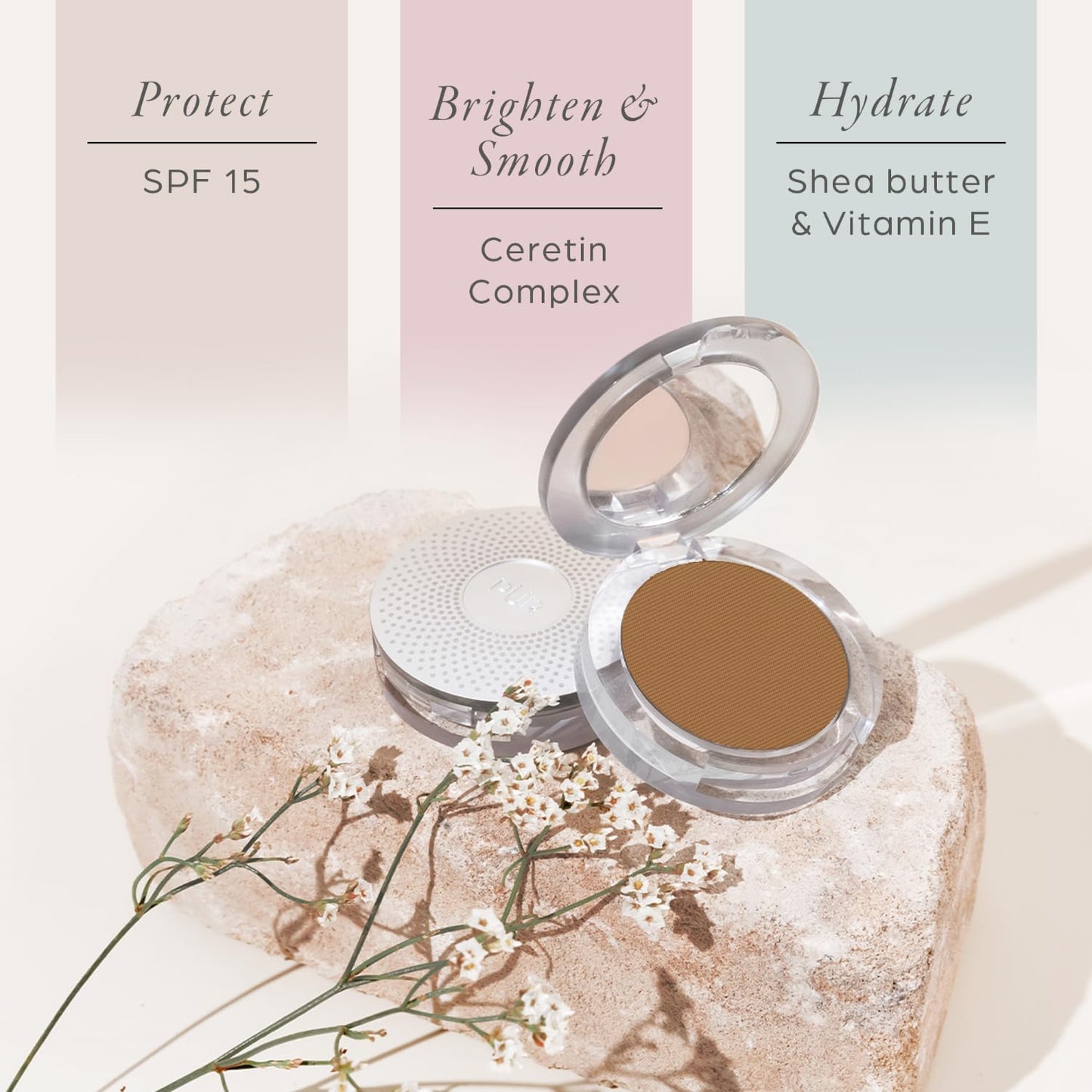 PUR Beauty 4-in-1 Pressed Mineral Makeup Powder Foundation with SPF 15 - Concealer & Finishing Compact Pressed Powder for Face - Buildable Medium Beauty & Personal Care PÜR MINERALS