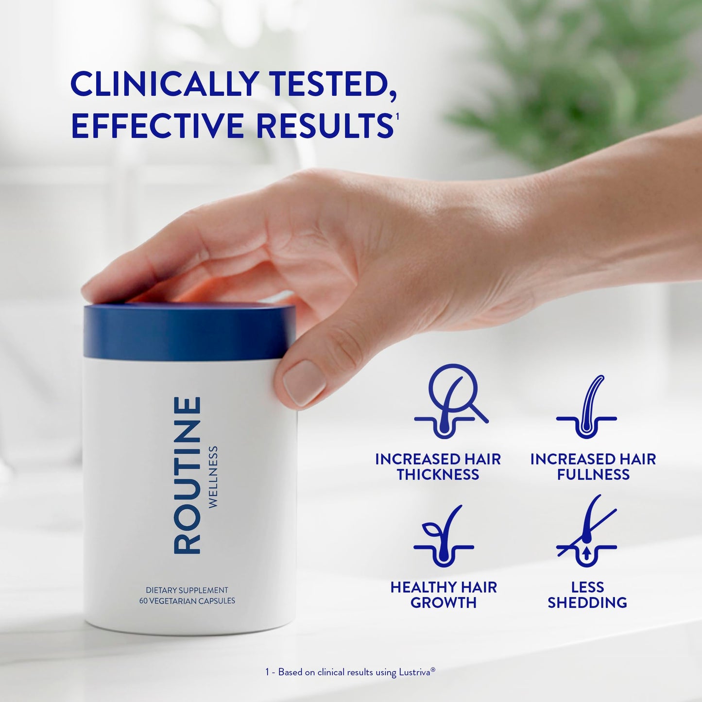 Routine Wellness Hair Thinning System, Anti-Thinning Shampoo & Conditioner Set Coconut & Vanilla + Hair Growth Supplement, Clinically Tested Beauty & Personal Care Routine Wellness