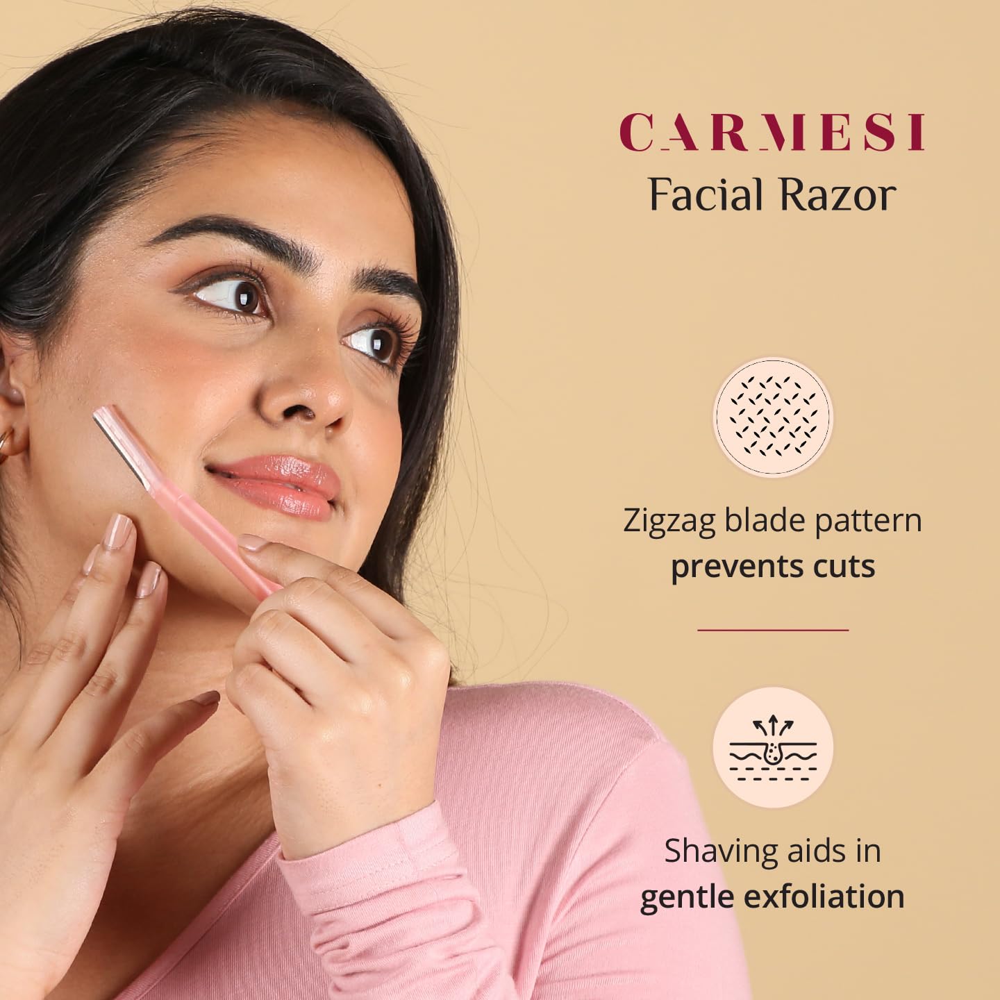 Carmesi Full-Body Shaving Combo with 3 Facial Razors + 1 Body Mini Razor + 1 Bikini Razor - Painless & Precision Face Hair Removal - Prevents Nicks Beauty and Personal Care Carmesi