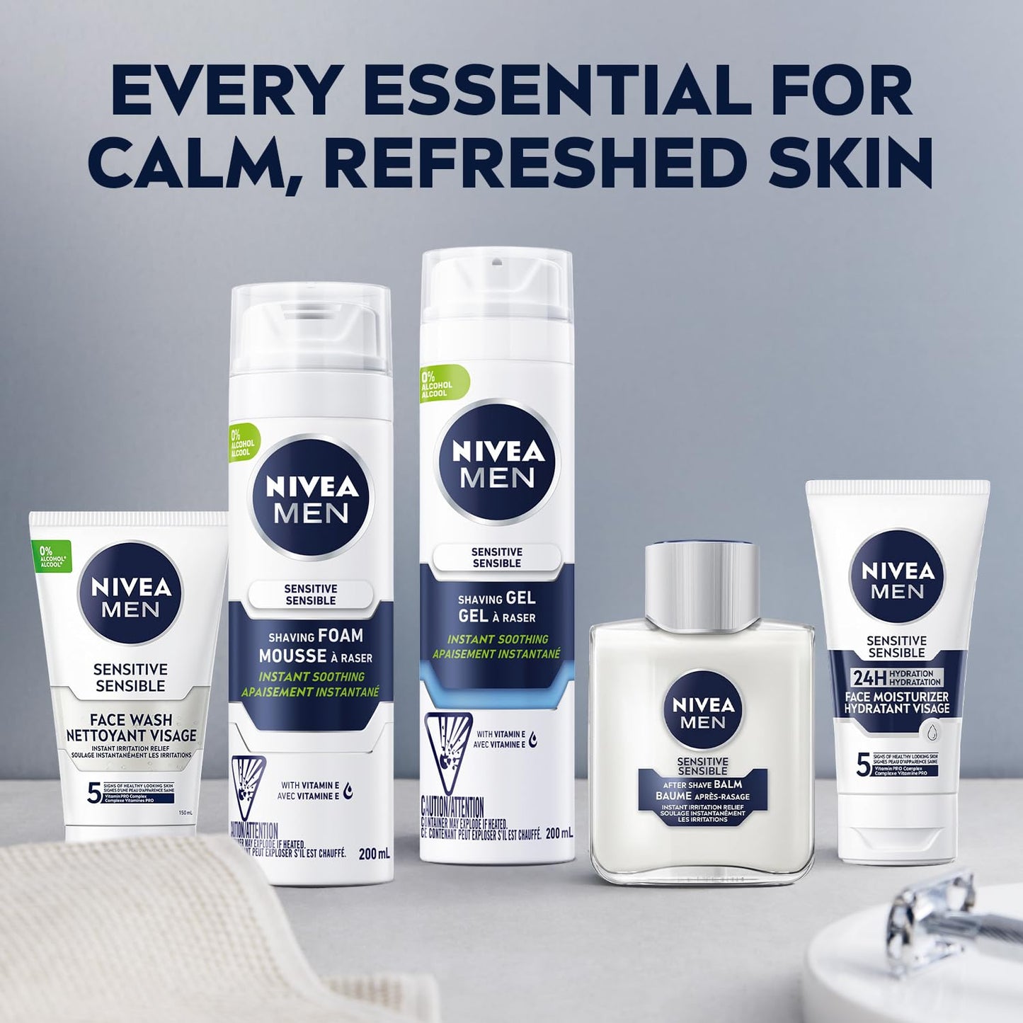 Nivea Men's 6.7-ounce Sensitive Shaving Foam Pack of 1 Beauty & Personal Care NIVEA MEN