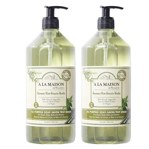 A LA MAISON French Liquid Hand Soap, Rosemary Mint - Natural Hand Wash Made with Essential Oils - Biodegradable, Plant-Based, Vegan, Cruelty-Free Beauty & Personal Care A LA MAISON