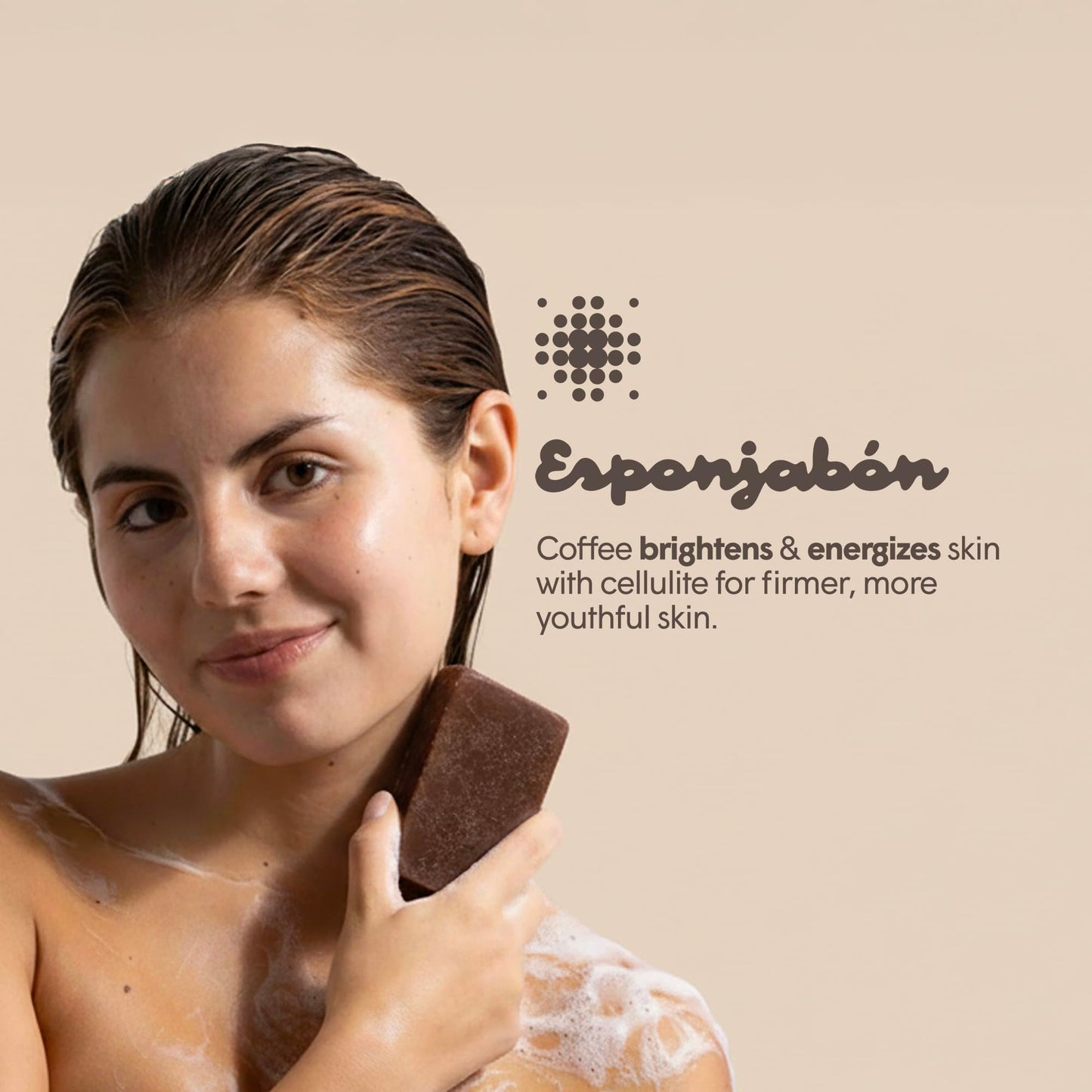 T.Taio Coffee Esponjabon Soap Sponge - Cleansing Shower Scrubber - Cleaning Bath Wash Scrub - Oil Removal - Massage & Lather Foot, Elbow, & Face Beauty & Personal Care T.TAIO