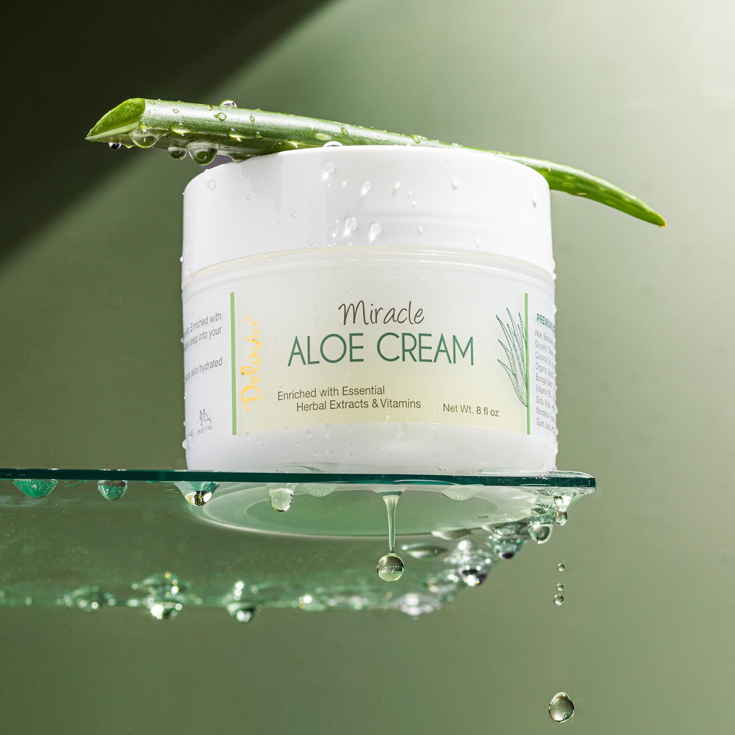 Deluvia Miracle Aloe Cream | Face & Body Moisturizer with Vitamin E & Organic Aloe Vera | Hydrating, Soothing for Dry Skin, Anti-Wrinkle, Acne Scars Beauty & Personal Care DELÚVIA