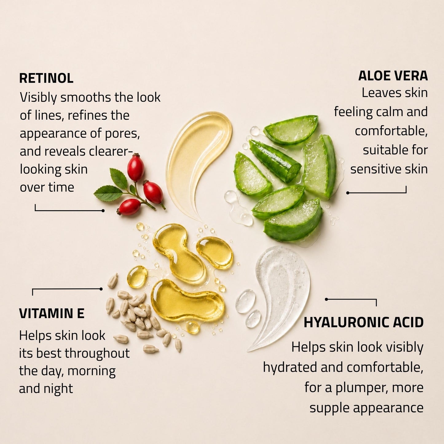 YEOUTH Retinol Serum for Face with Hyaluronic Acid and Vitamin E, Gentle Retinol Skin Booster Serum Targets the Appearance of Fine Lines and Wrinkles Beauty & Personal Care YEOUTH