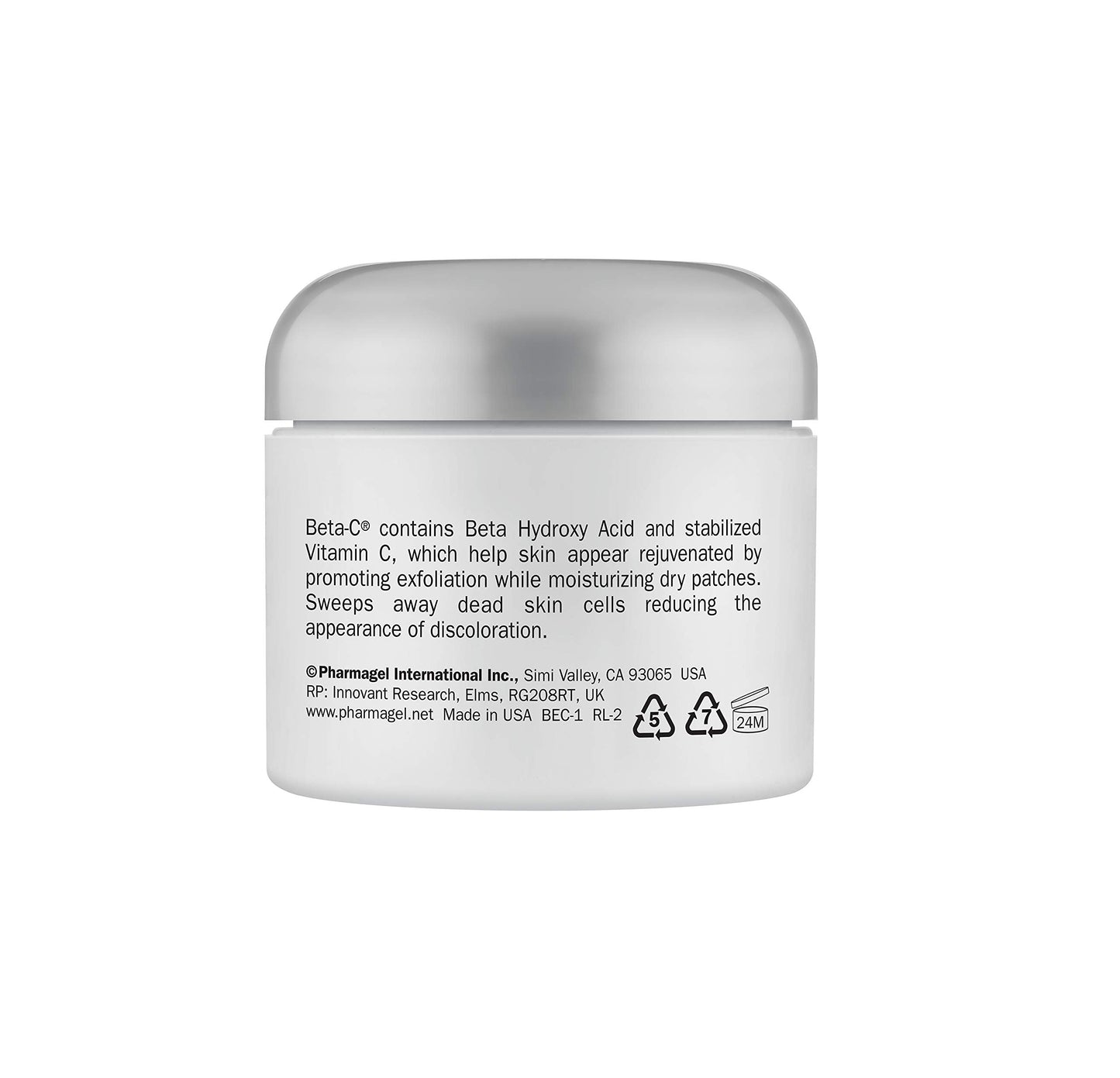Pharmagel Beta-C Dual Action Moisturizer Normal to Oily Skin | Brightening and Smoothing Face Moisturizer | Pore Minimizer & Rejuvenation - 2 oz. Beauty & Personal Care Pharmagel