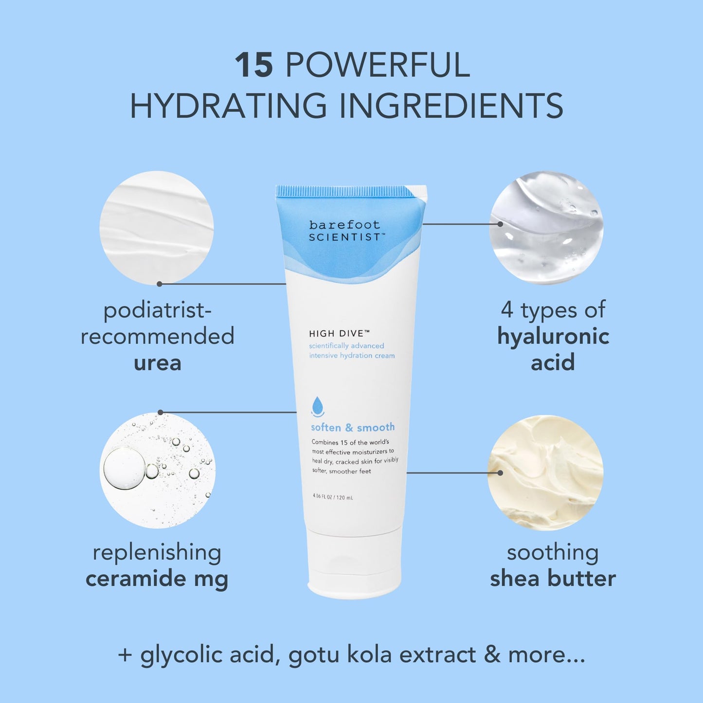 Barefoot Scientist High Dive Intensive Hydration Foot Therapy Cream, Specialized Moisture for Dry Feet and Cracked Heels Beauty & Personal Care Barefoot Scientist