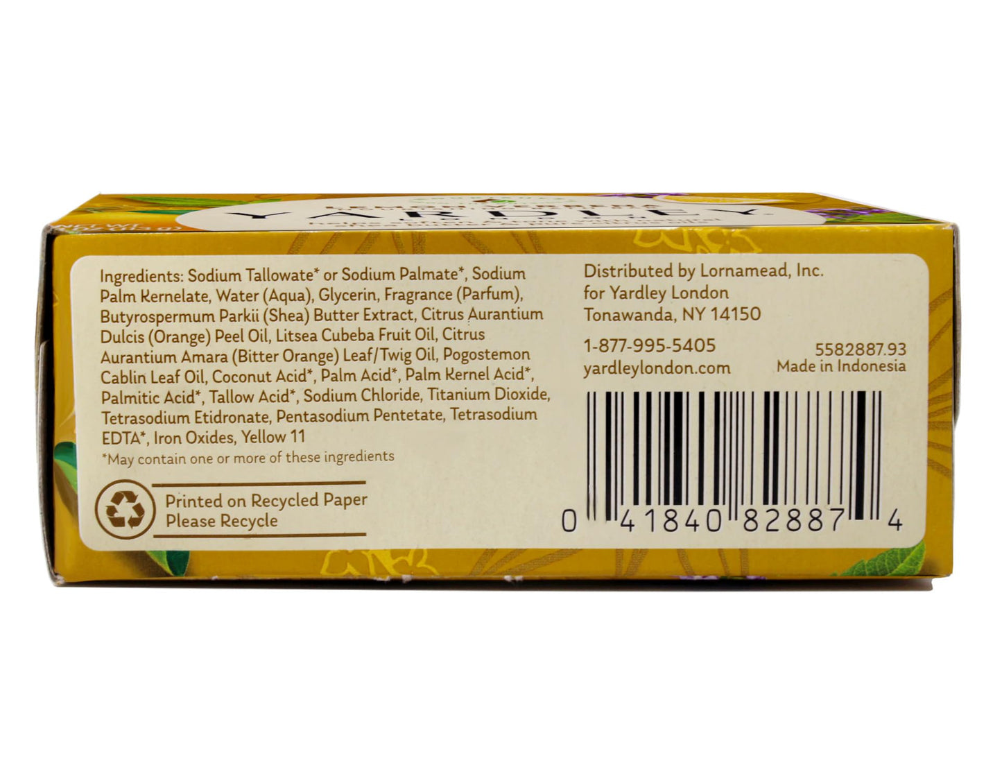 Yardley London Moisturizing Bar Lemon Verbena With Shea Butter 4.0 oz (Pack of 6) Beauty & Personal Care Yardley