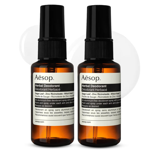 Aesop Aluminum Free Herbal Deodorant Spray for Women & Men - Sage Leaf and Zinc to Reduce Odor and Bacteria + Witch Hazel Soothes Skin - Vegan Beauty and Personal Care Aesop