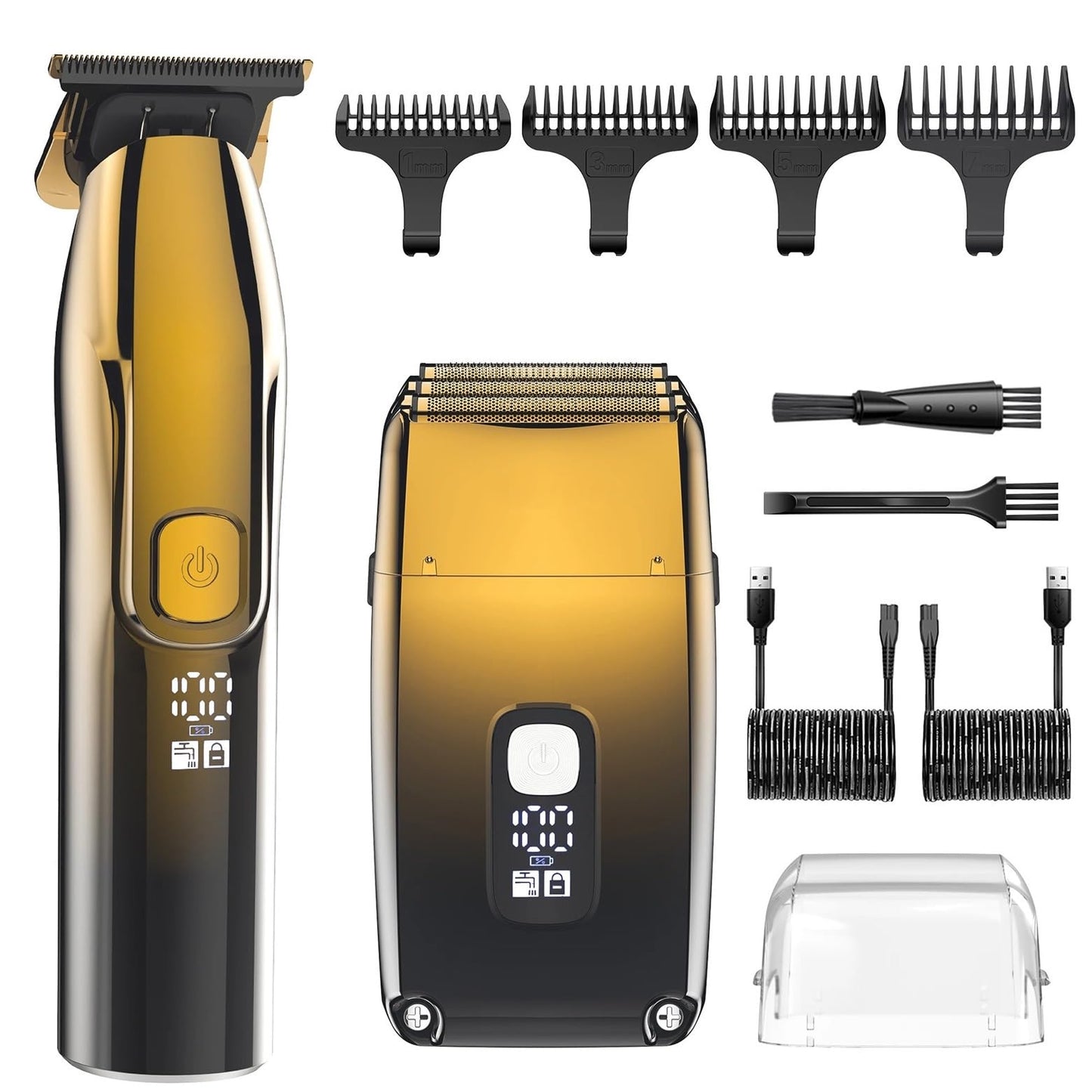 QDKVTNDJZ Hair Clippers for Men, 2 in 1 Shaver Bald Head Electric Razor for with Precision Trimmer Barber Triple Blades Beauty and Personal Care QDKVTNDJZ