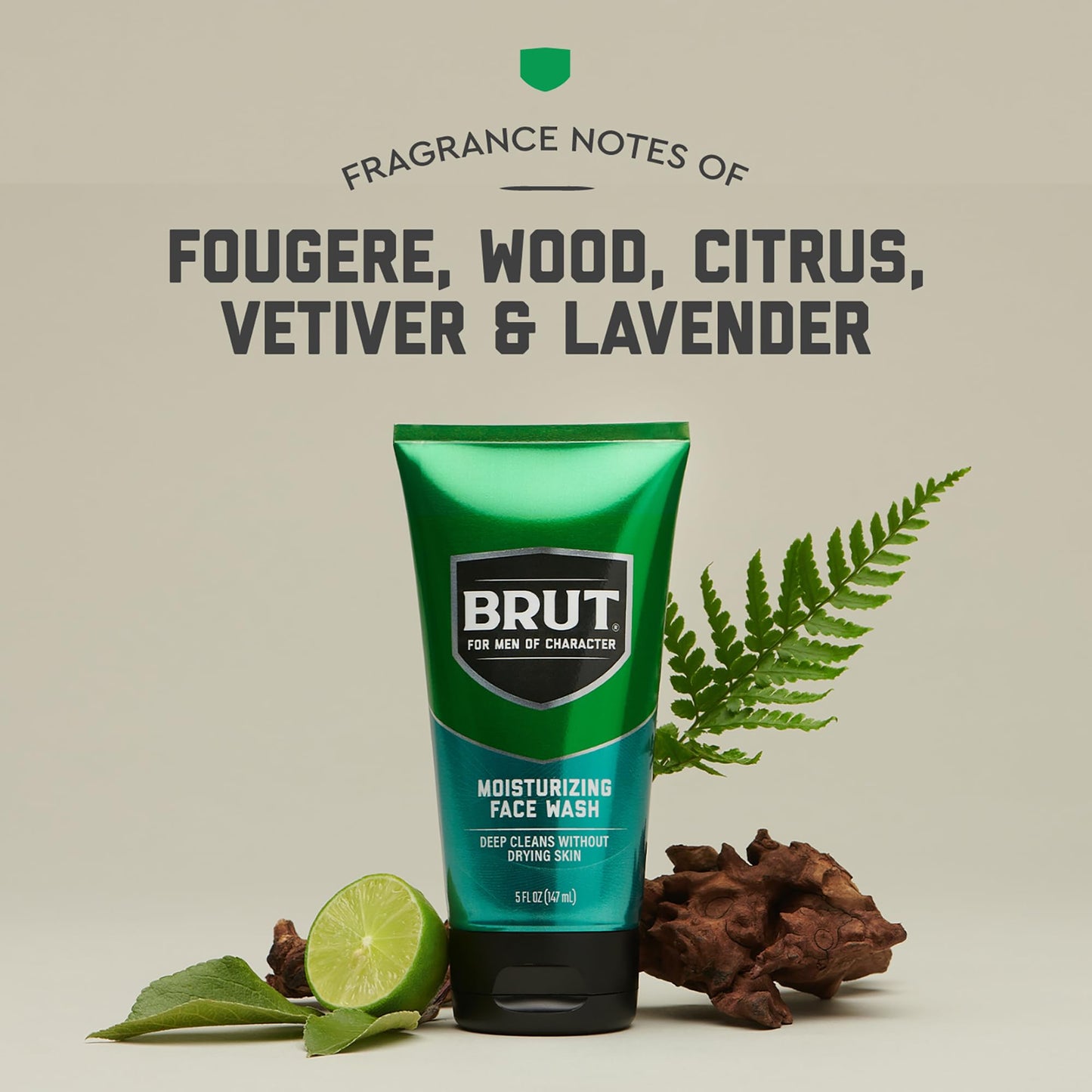 Brut Moisturizing Face Wash - Deep Pore Cleansing and Conditioning Prep for Shaving - Face Cleanser with No Parabens, Phthalates or Dyes - 5 oz Beauty & Personal Care Brut
