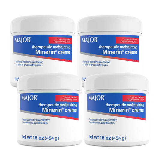 MAJOR Therapeutic Moisturizing Minerin Créme - Body Cream Moisturizer for Dry Skin - Fragrance-Free - 16 Oz. (4 Pack) Beauty & Personal Care MAJOR
