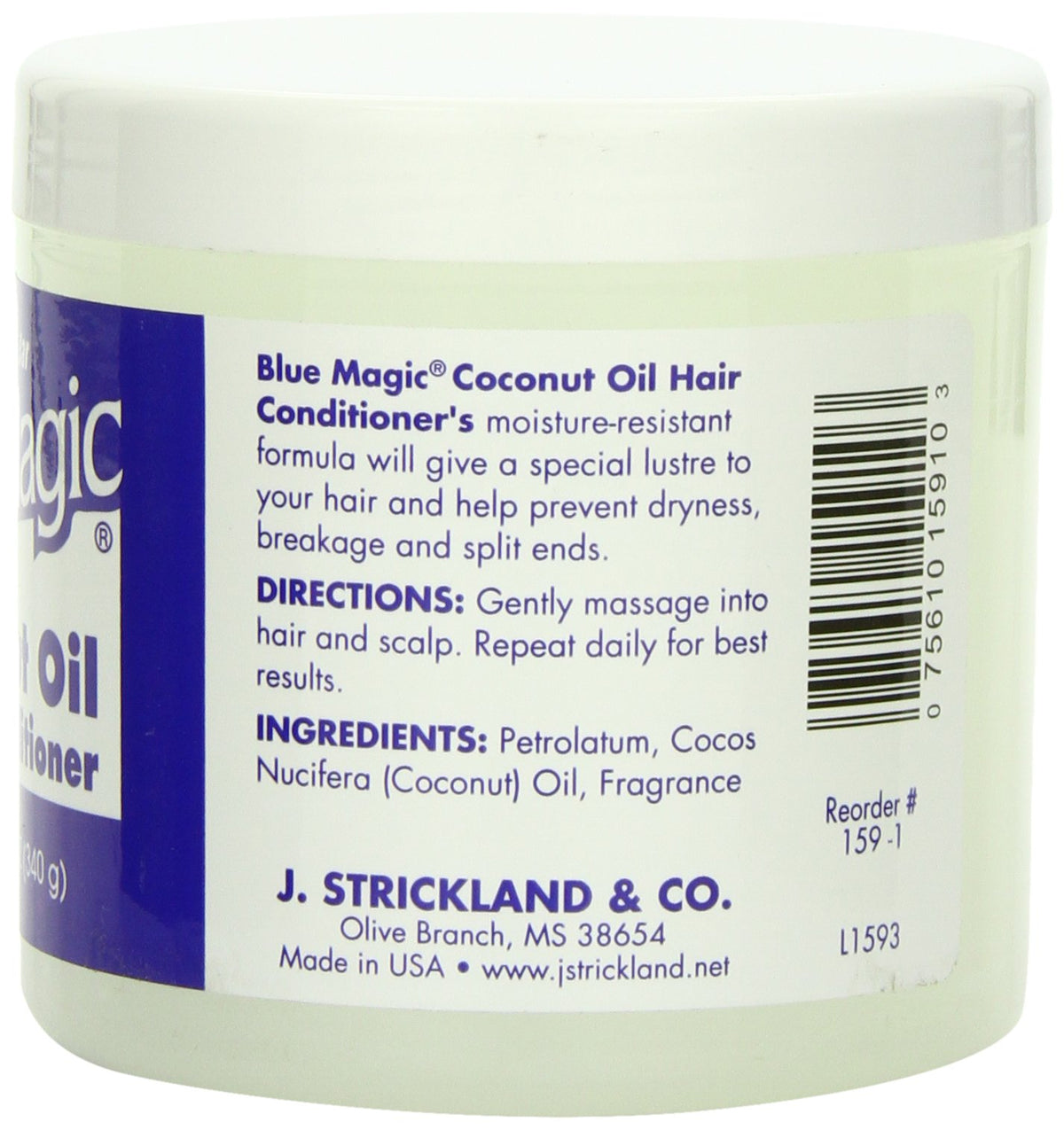 Blue Magic Coconut Oil Hair Conditioner 12 Oz (Pack of 1)