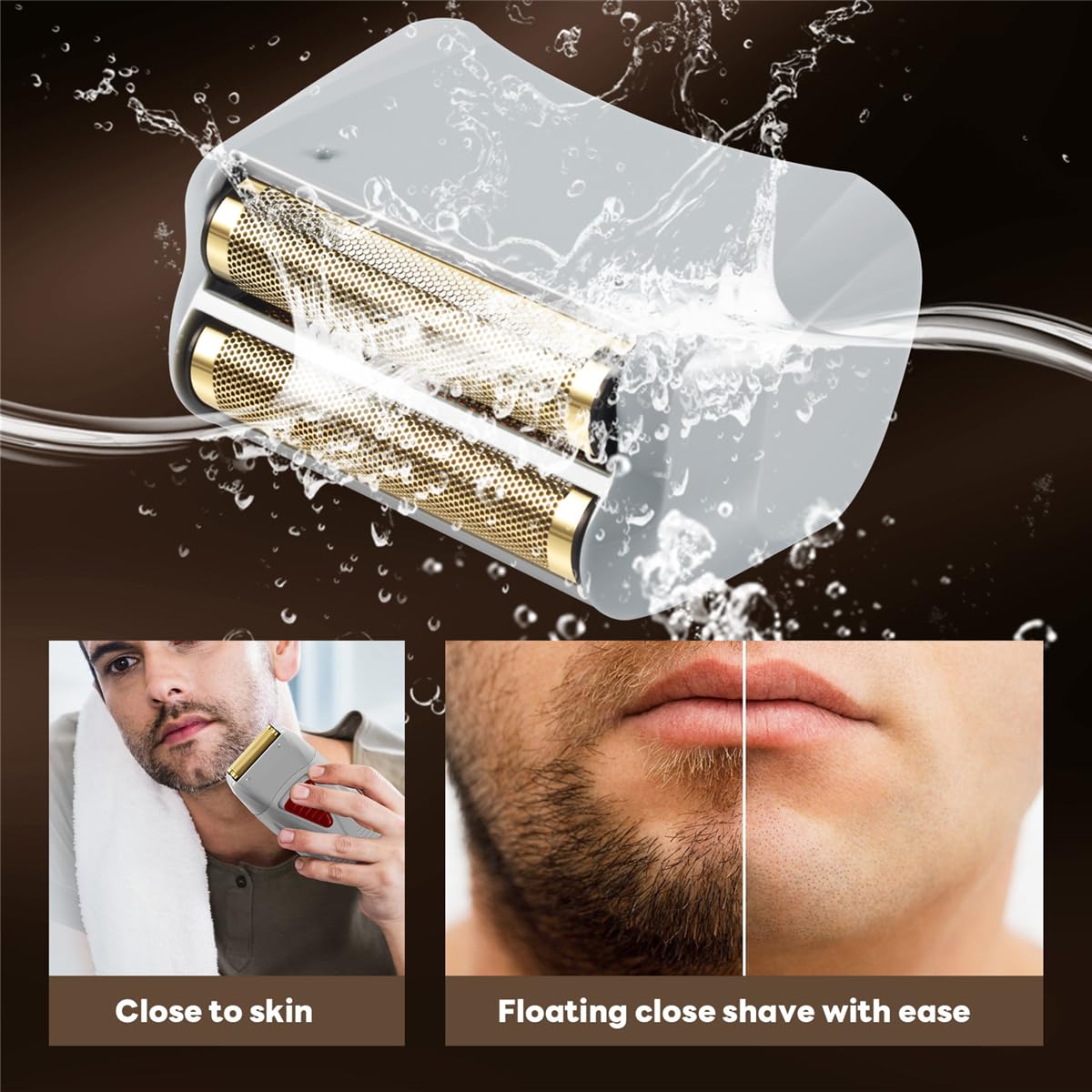 Shaver Replacement Foil and Cutters for Andis 17150 17200 TS-1 TS-2 Washable 3D Replaces #17155 Shaving Blade Beauty and Personal Care Tuchaolan