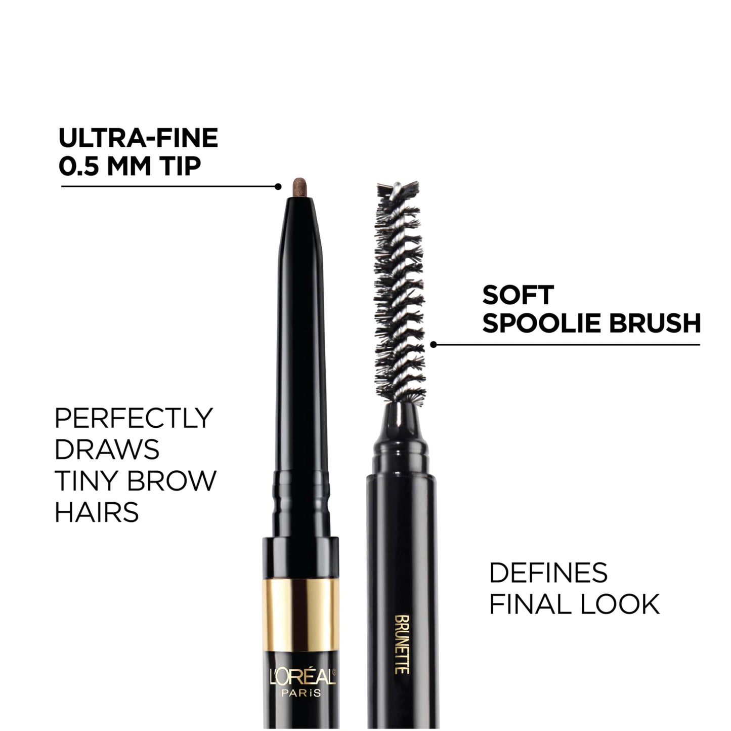 L'Oreal Paris Makeup Brow Stylist Definer Waterproof Eyebrow Pencil, Ultra-Fine Mechanical Pencil, Draws Tiny Brow Hairs and Fills in Sparse Areas Beauty & Personal Care L'Oreal Paris