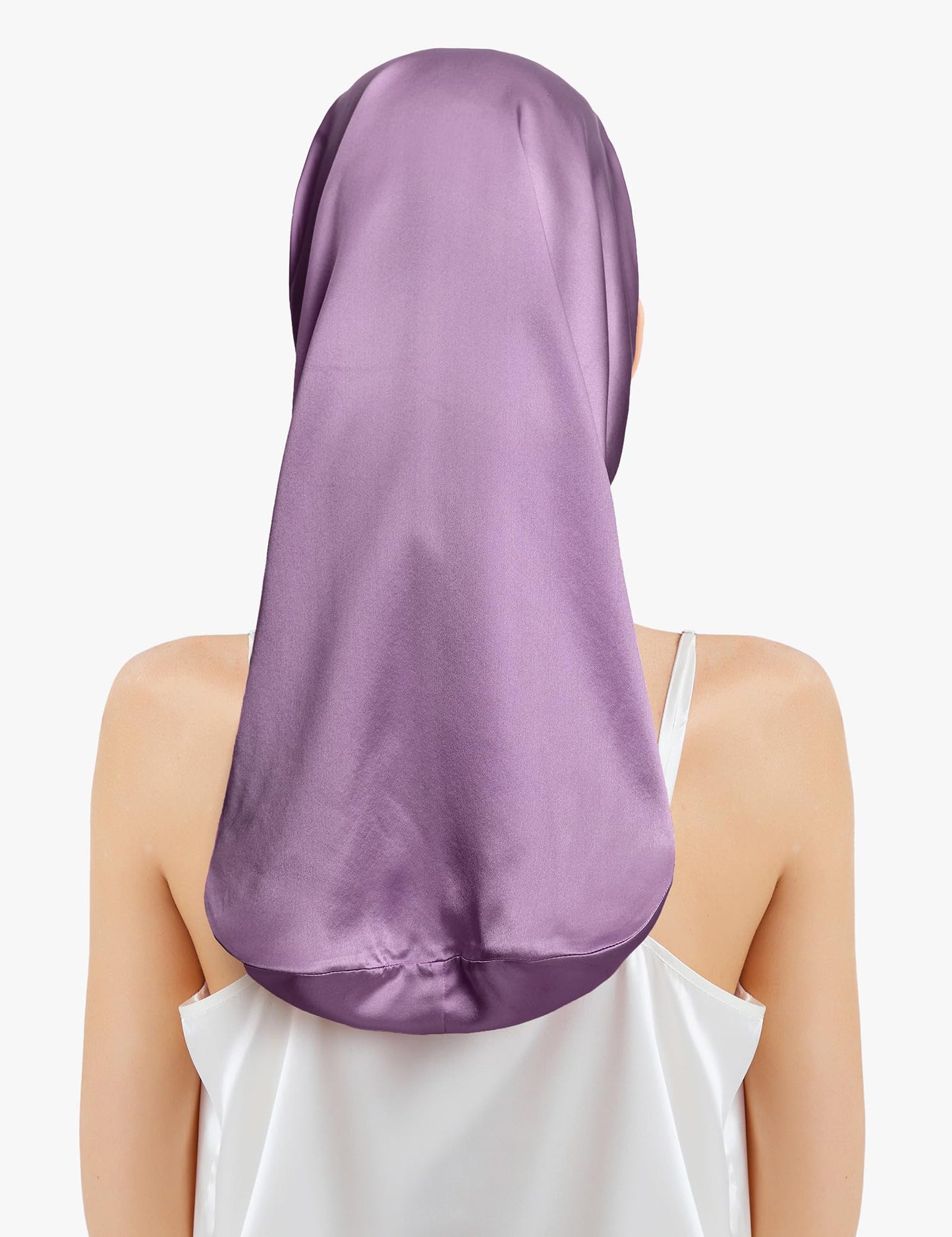 LilySilk 100% Silk Bonnet Mulberry 19 Momme Silk Sleep Cap Long for Curly Hair Night Cap for Sleeping, Silk Hair Wrap for Women Lavender Beauty and Personal Care LilySilk