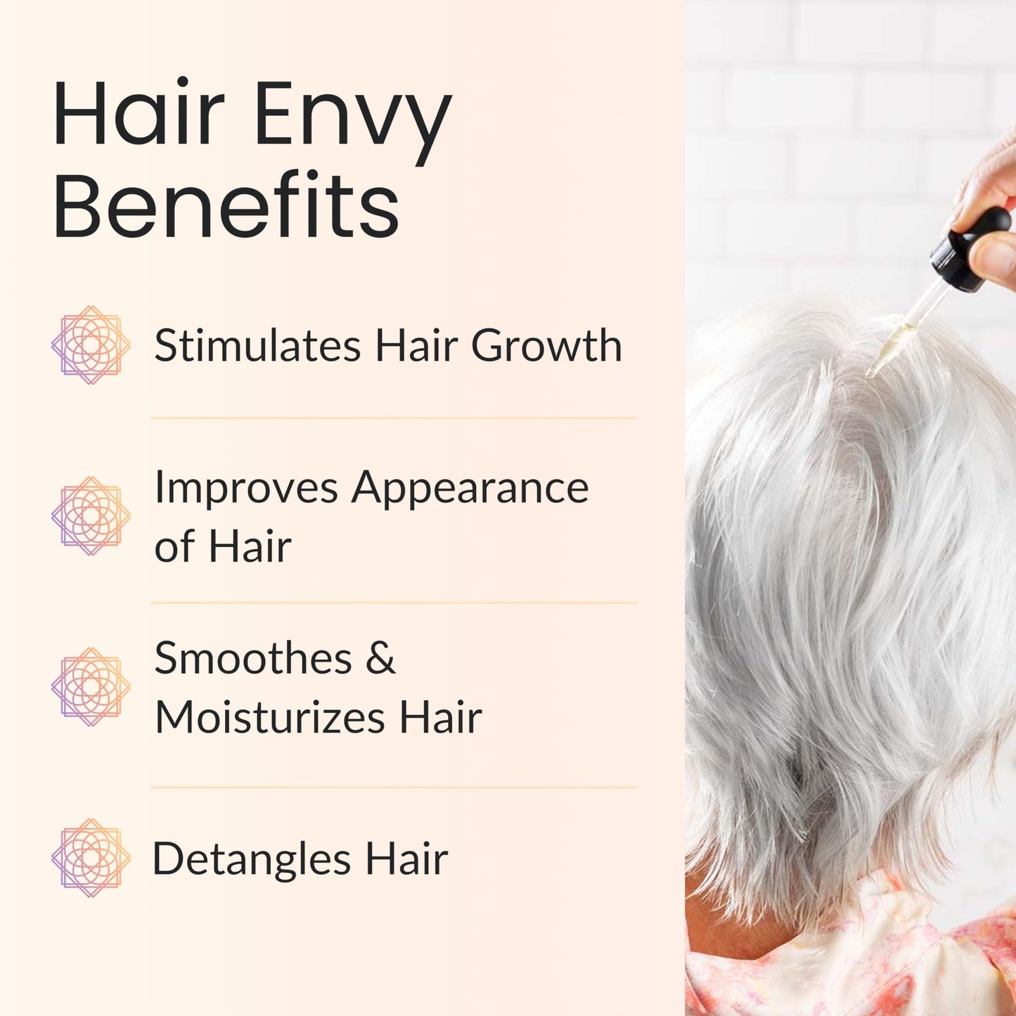 Vitality Extracts Hair Envy - Natural Hair Growth Serum - 100% Pure Essential Oils, 15 Plant Extracts, No Synthetics, No Parabens - Strengthen Hair Beauty & Personal Care Vitality