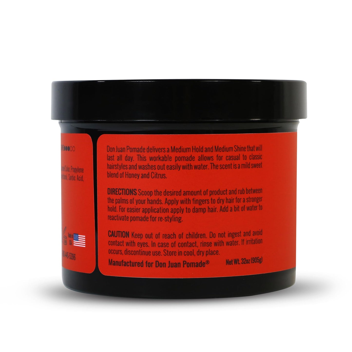 Don Juan Pomade 32oz - Medium Hold - Medium Shine - Water Based - Honey Citrus Scent Beauty & Personal Care Don Juan